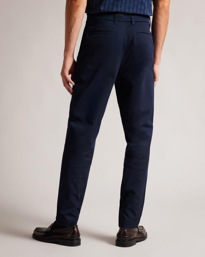 Pantalon Ted Baker Belted Straight Leg Bleu Marine Homme | MGP-53803469